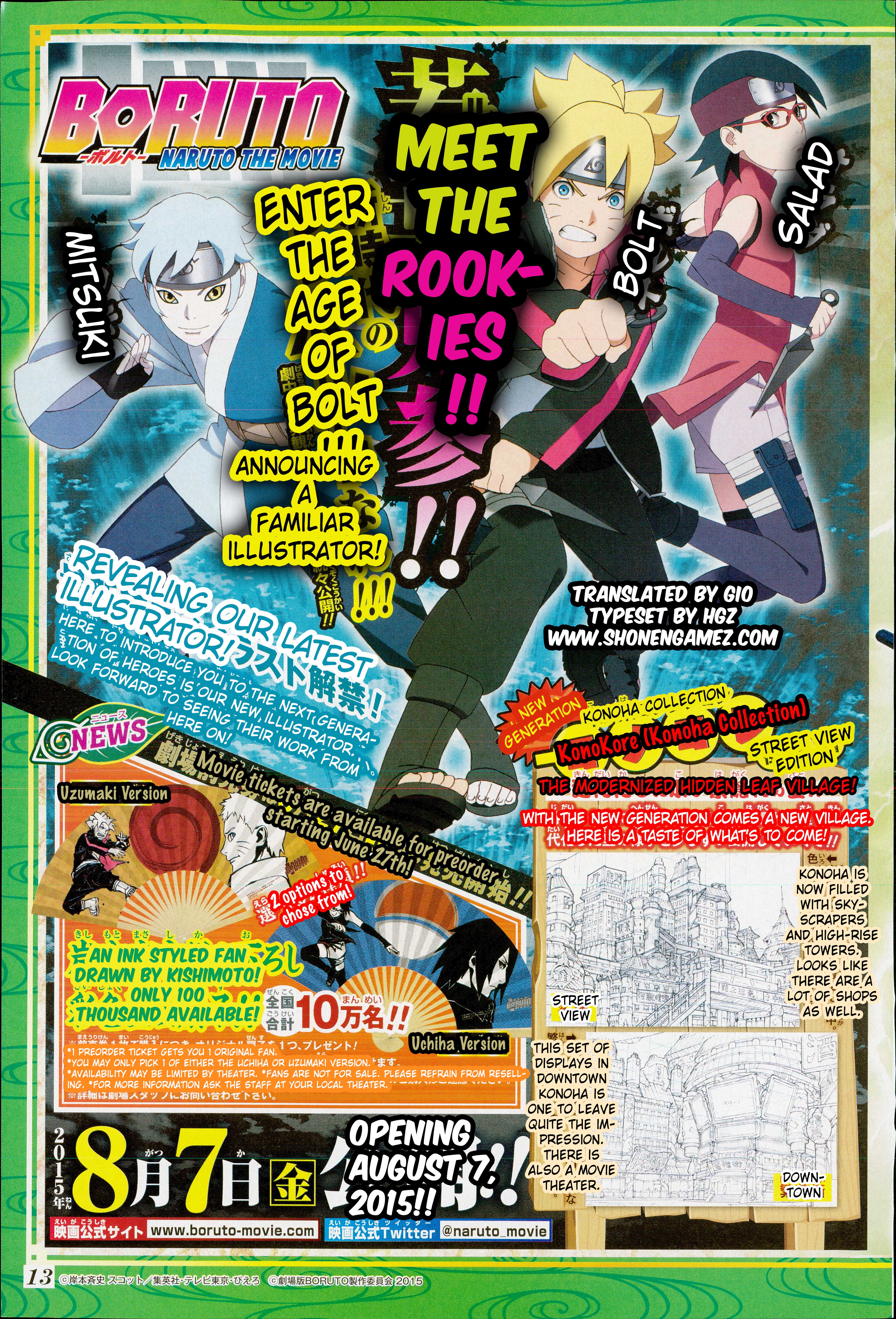 Boruto: The Movie Scan Shows New Character Designs and A New Konoha