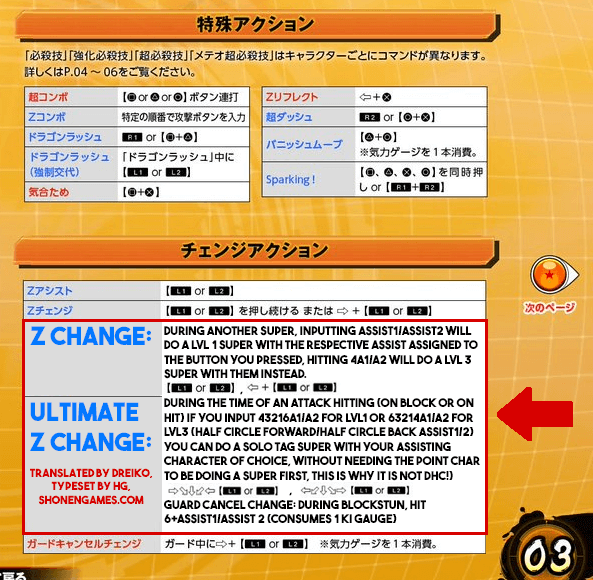 Dragon Ball FighterZ - Numpad Notation Guide 