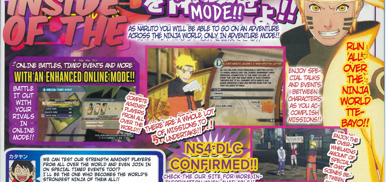 New Naruto Storm 4 Scan Details Adventure Mode, New Online Events, and  Character Skits