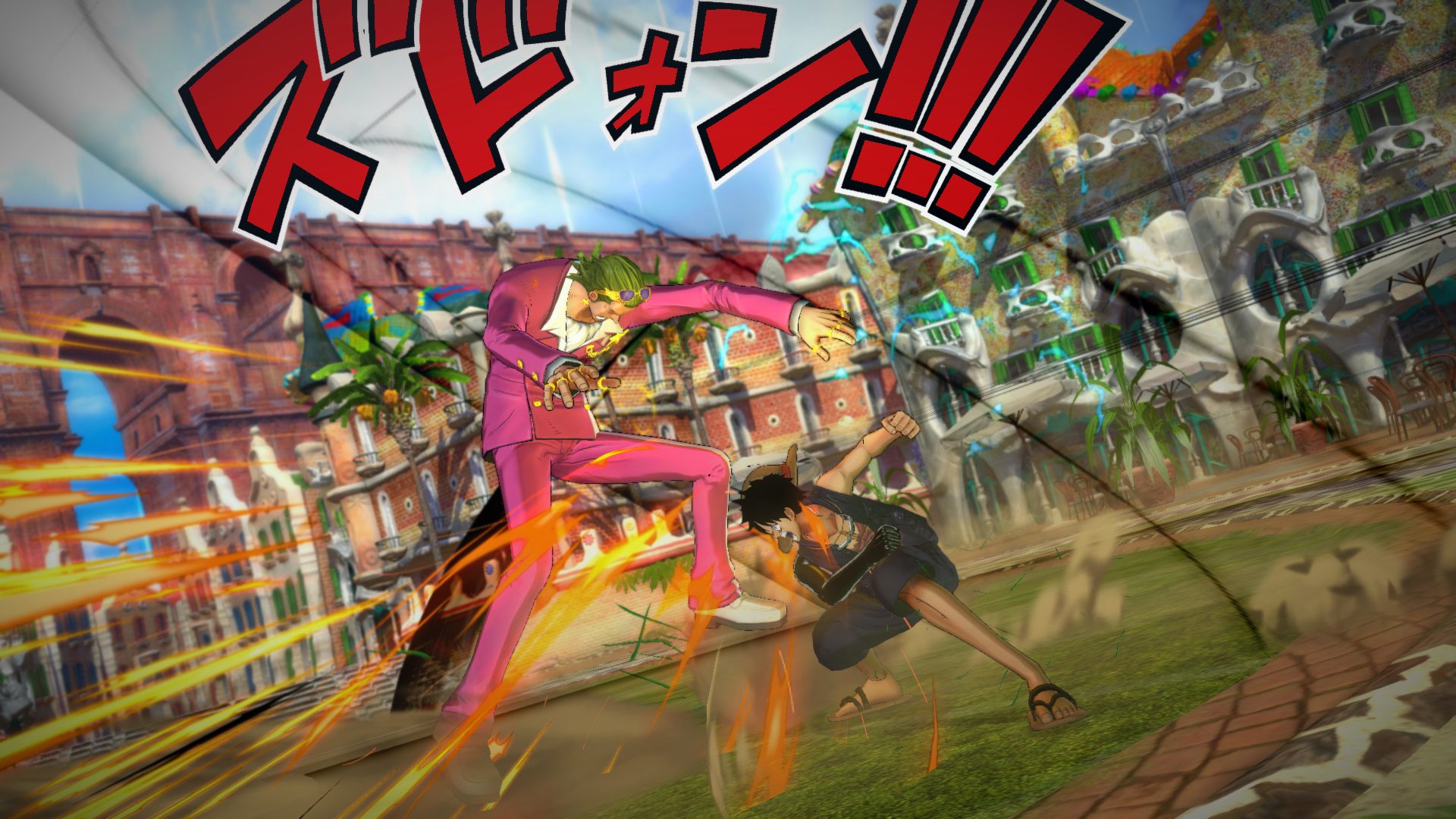 Gild Tesoro e as roupas dos Mugiwaras em One Piece Burning Blood