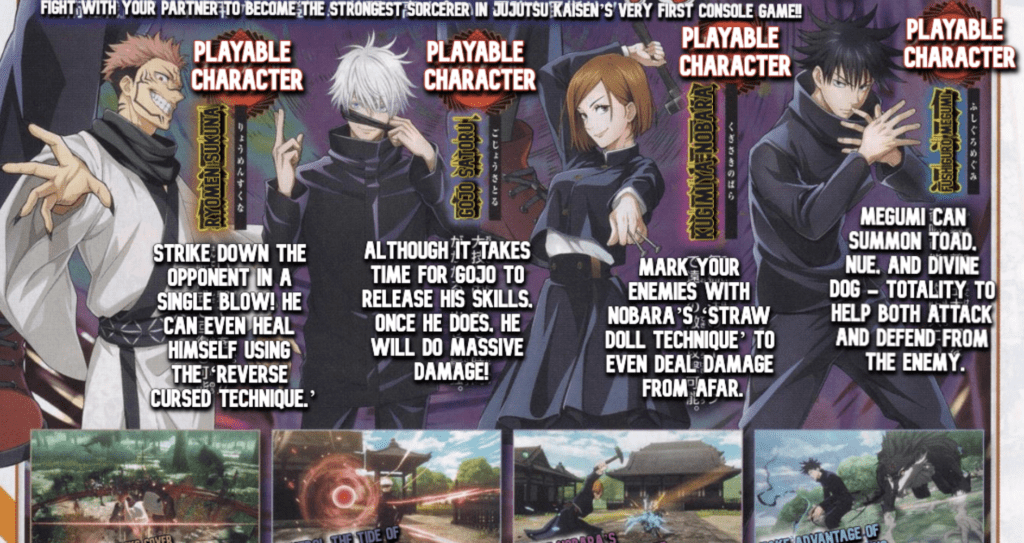 Jujutsu Kaisen Cursed Clash Scan Reveals Ryomen Sukuna as a Playable